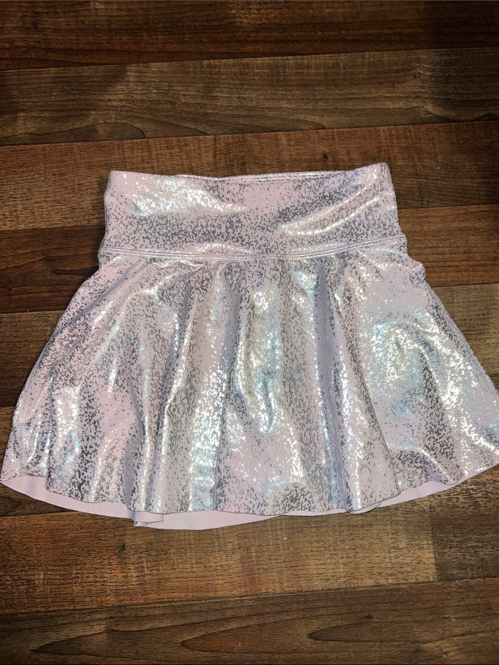 girls Shimmery Iridescent Pink Flared Skort L 10/12 old navy power soft athletic